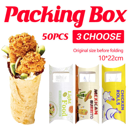 50PCS Baking Meat Roll Takeaway Containers Food-Safe Leak-Proof For Food Storage