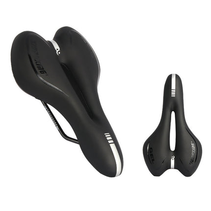 Gel Hollow Bike Saddle 28 x 14.5cm Black Comfort Seat