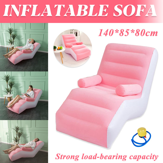 Portable Inflatable Lounge Sofa Chair Outdoor Recliner Air Couch Folding Seat