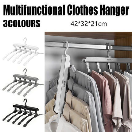 Foldable Multi Function Clothes Hanger Space Saving Non Slip For Coats Shirts