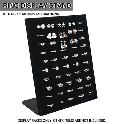 Wood Earring Ring Display Rack with Velvet Fabric for Jewelry Store Showcase Use