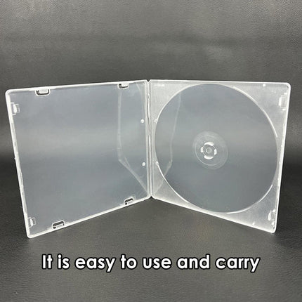 100pcs Transparent Square CD DVD Storage Box Protective Plastic Case for Discs