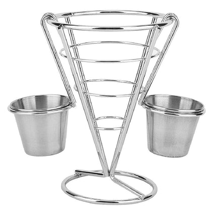 French Fries Basket Stand Tapered Snack Holder Serving Basket for Fries Snacks