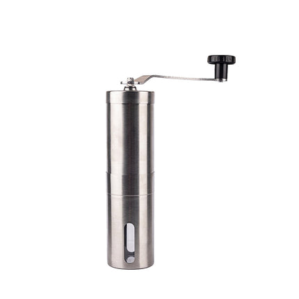 Stainless Steel Manual Coffee Grinder Ceramic Burr Portable Silver Black