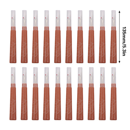 20PCS Wood Grain Seam Ripper Thread Cutter Sewing Tool With Lid Durable