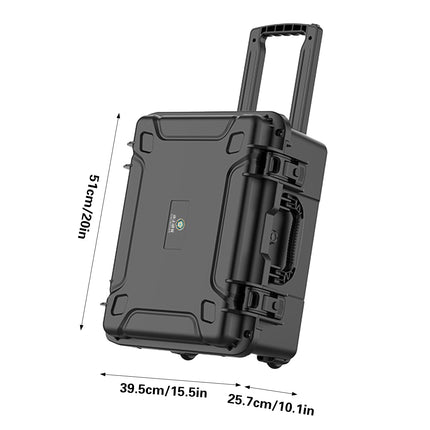 Rolling Tool Box Trolley Case with Wheels Lockable Heavy Duty Plastic Storage