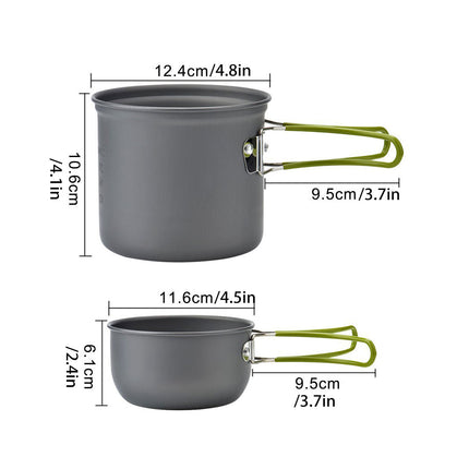Portable Outdoor Camping Cookware Set for Hiking Picnics Travel Cooking Tools