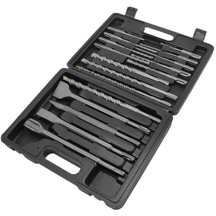 17PCS Round Shank Impact Hammer Drill Bits Durable Concrete Brick Stone Drilling