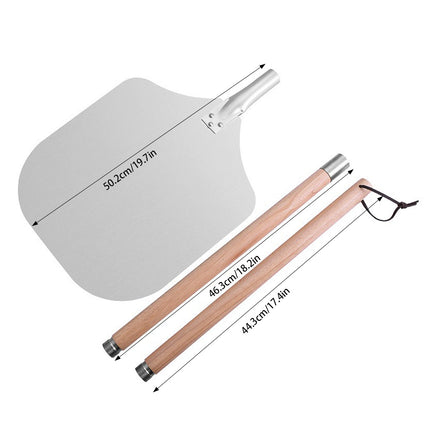 Detachable Aluminum Pizza Peel Wooden Handle 12 Inch