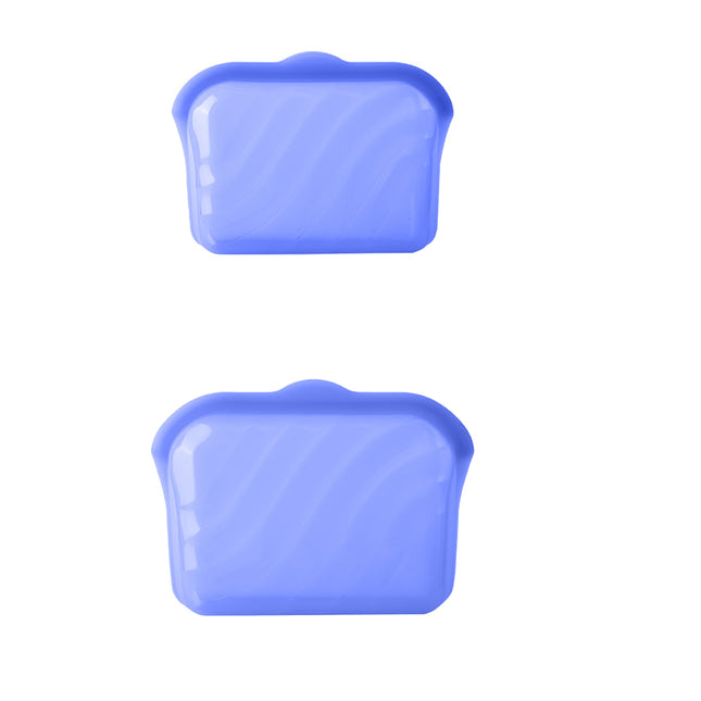 2PCS Food Grade Silicone Storage Bags Reusable Leakproof Seal Fresh Keeper