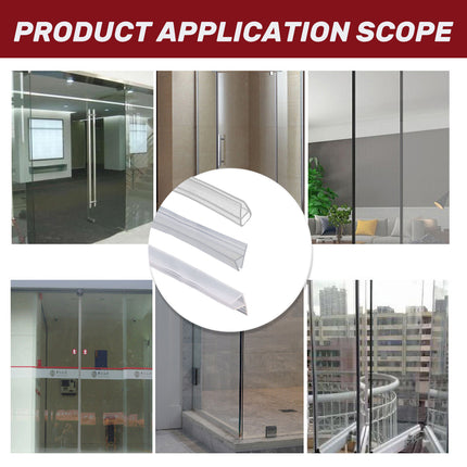 Sealing Strip Windproof Silica Gel Strip for Glass Doors Windows Anti Collision
