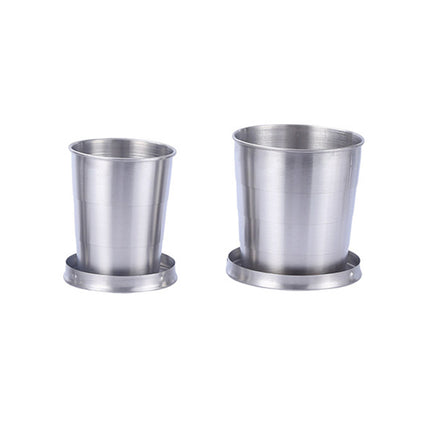 Portable Stainless Steel Folding Travel Cup Mini Retractable Outdoor Wine Glass