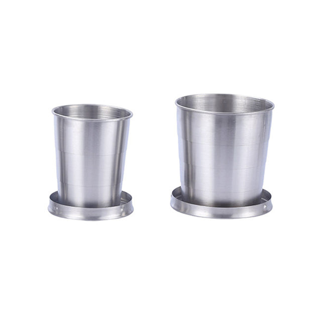 Portable Stainless Steel Folding Travel Cup Mini Retractable Outdoor Wine Glass