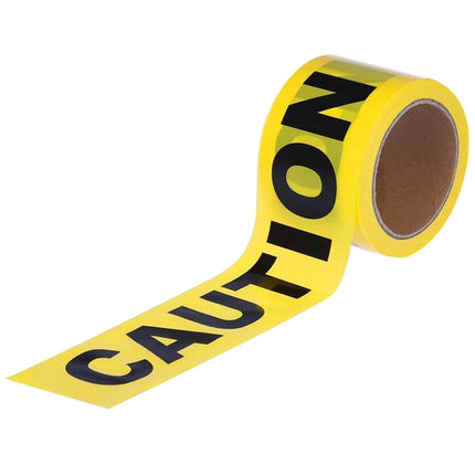 5PCS 100M Caution Warning Tape 75mm Yellow Black PE for Construction Marking