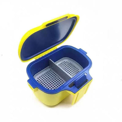 Red Worm Holding Case Fishing Lure Storage Box Live Bait Organizer Container