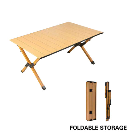 Foldable Camping Table Portable Outdoor Picnic Dining Table X Leg 90×59cm
