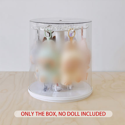 Doll Pendant Display Box Transparent Rotary Hand Operated Blind Box Storage Rack