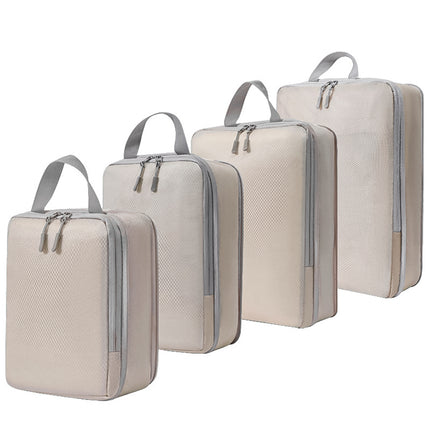 4PCS Storage Compression Bags Luggage Travel Packing Cubes Organiser Suitcases