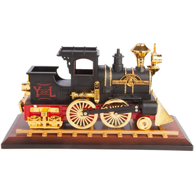Locomotive Music Box Ornament Vintage Retro Train Model Home Decoration Gift