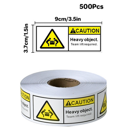 Overweight Warning Label Sticker Roll 1 Roll Red Adhesive Shipping Alert Sign