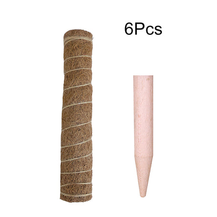 6pcs Plant Support Coir Moss Totem Pole Creeper Climbing Extension Stick Goody