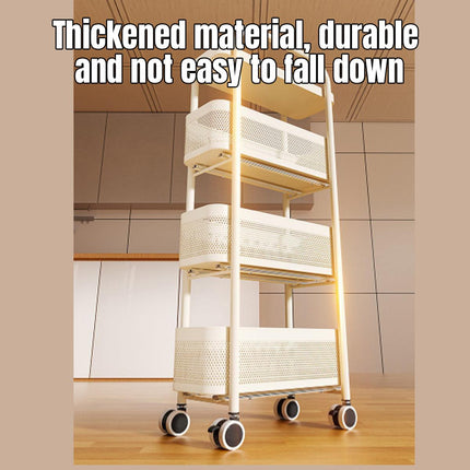 Multi Shelf Bathroom Storage Trolley Organizer with Pull Out Drawer Unit Stand