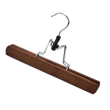 10pcs Solid Wood Skirt Clip Non Slip Hanger Flannel Trouser Clothes Organizer