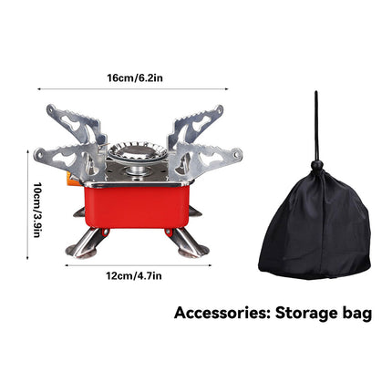 Portable Outdoor Small Square Stove for Camping Hiking Backpacking Travel Use
