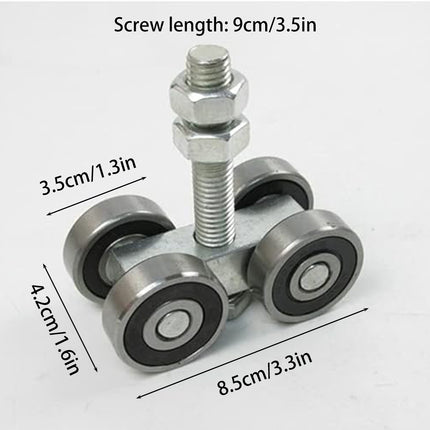 C50 Heavy Duty Sliding Door Roller Track Rail Pulley Bearing Steel Hanger Wheel
