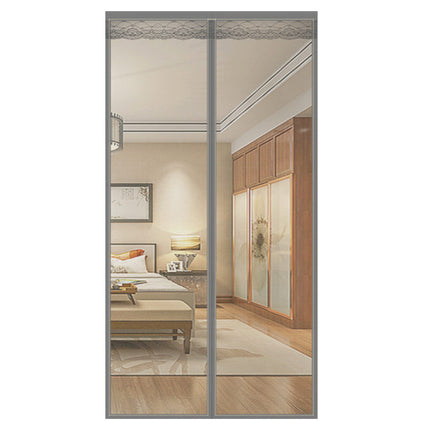 Magnetic Mosquito Mesh Door Curtain 2 Sizes Grey