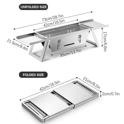 Stainless Steel Folding Barbecue Grill For Home Use Portable Folding Style