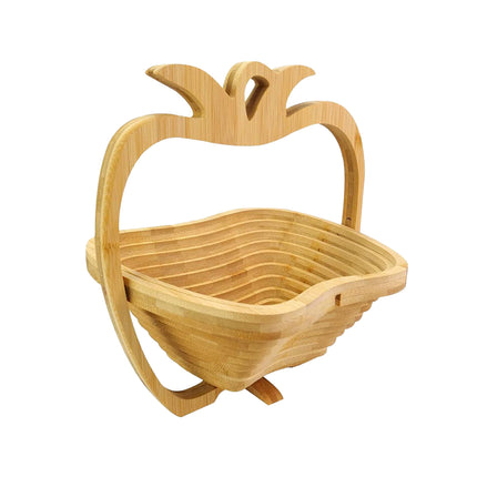 Foldable Bamboo Decorative Basket Collapsible 26x14x30cm Fish Pineapple Elephant