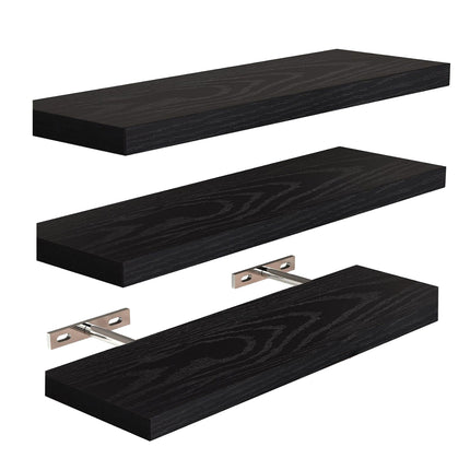 3 PCS Wooden Wall Shelf Single Board Wall Mounted Home Decor Living Room Bedroom