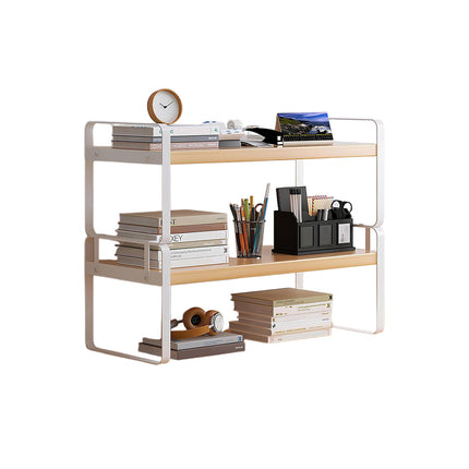 Desktop 2 Tier Storage Shelf Black or White 50cm