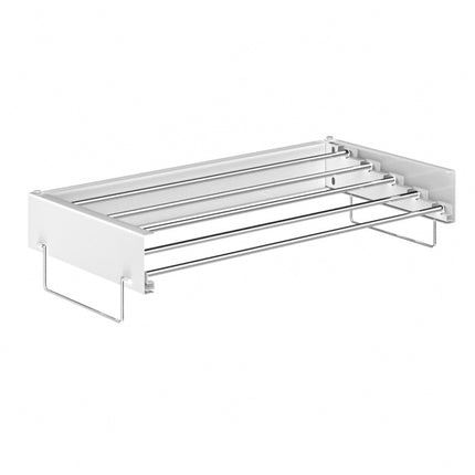 Wall Mount Foldable Clothes Drying Rack Sturdy Material Space Saving Balck/White