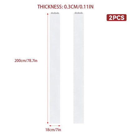 Clear PVC Strip Door Curtain 2 Pack 200cm Thermal Dust Barrier