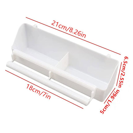 2pcs Plastic Parrot Feeder Bird Cage Feeding Food Container Bird Hanging Bowl