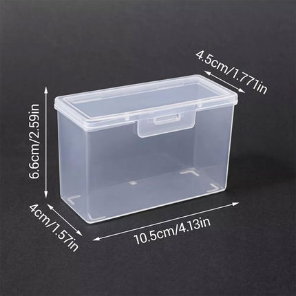 Card Storage Box Set 4PCS Plastic Transparent Case for Game or Business Cards