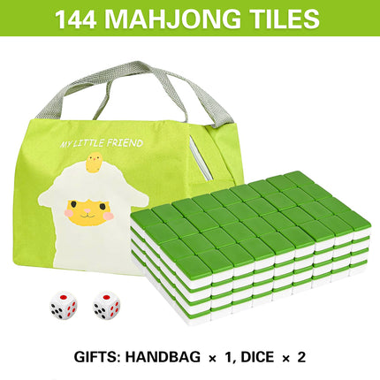 Portable Mini Mahjong Set Compact Size for Travel Home Family Gatherings Durable