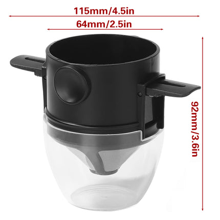 304 Stainless Steel Coffee Filter Reusable Cone Shaped Coffee Filter Durable