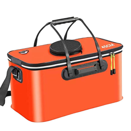 Portable Folding EVA Fishing Bucket Multi Use Live Fish Container with Strap