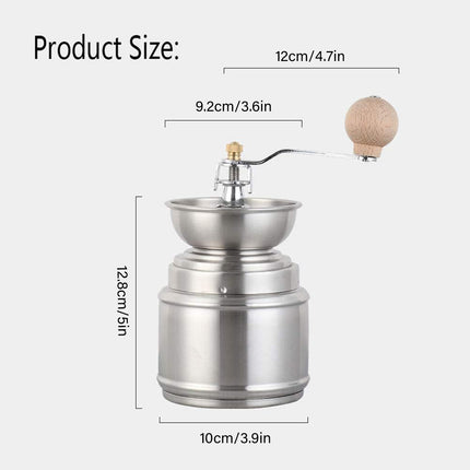 Manual Stainless Steel Grinder with Ceramic Core for Coffee Beans Rice Sesame