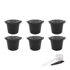 6PCS Reusable Coffee Capsule Coffee Filter Food Grade Fit Most Coffee Machines