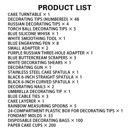 420PCS Cake Turntable Decorating Kit Tools For Baking Cake Decoration Supplies