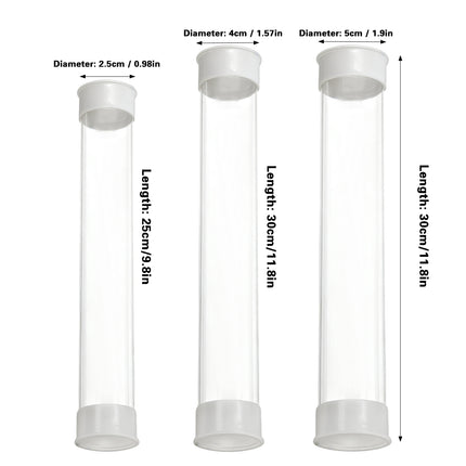 20PCS Transparent Plastic Packaging Tubes Durable for Oil Painting Artwork Use