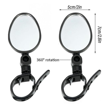 2pcs Bike Rear View Mirrors Adjustable Mountain Bike Handlebar Mirrors Cycling