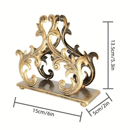 Willow Branch Style Iron Paper Towel Holder Vertical Napkin Rack For Kitchen Use