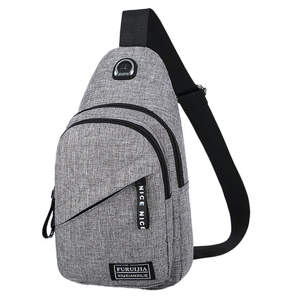Large Capacity Crossbody Bag With Headphone Jack Durable For Daily Travel Work