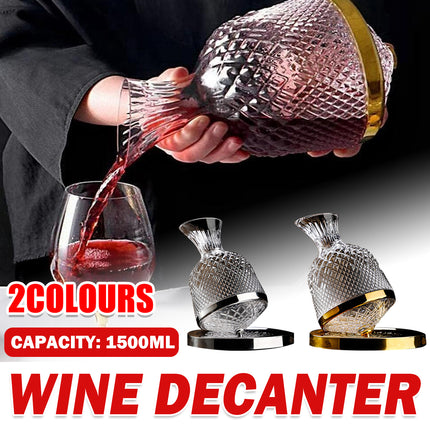 Roly-Poly Wine Decanter 1.5L Shatterproof Glass For Home Bar Party Wine Serving