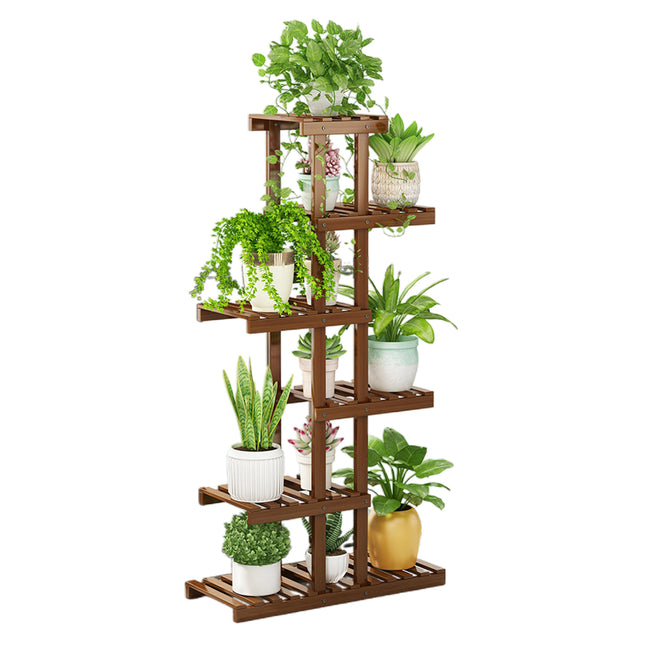 6Tier Freestanding Balcony Flower Stand Rack Indoor Outdoor Plant Shelf Display